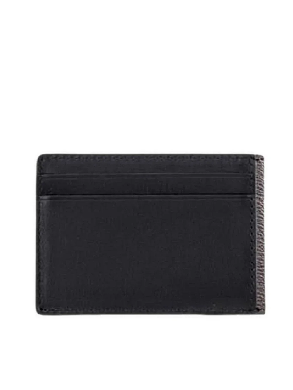 💼 NWT Men's Coach Walnut Brown Signature Compact Billfold Credit Card ID Wallet